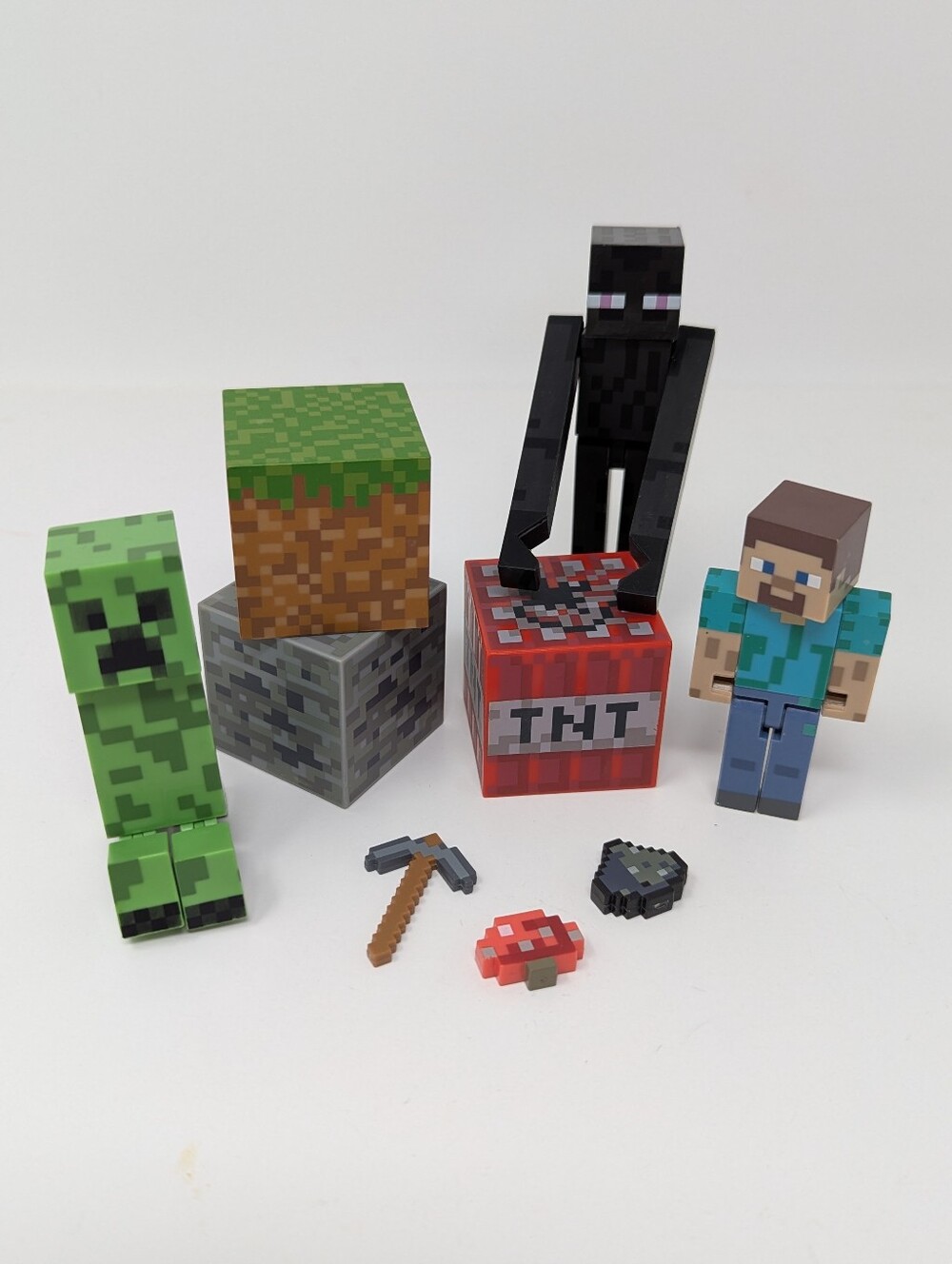 Minecraft Figures Steve Creeper TNT Enderman